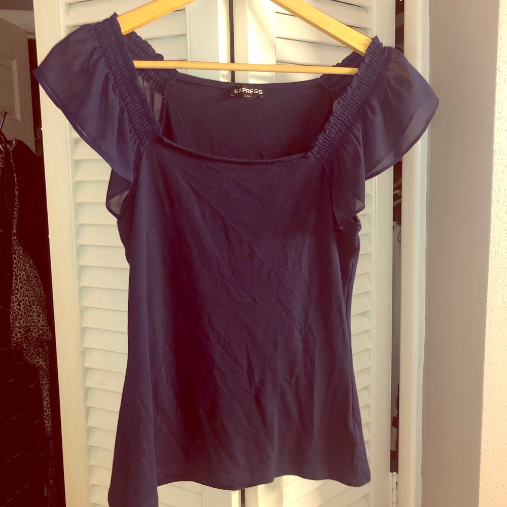 EUC Express Navy Blue Blouse